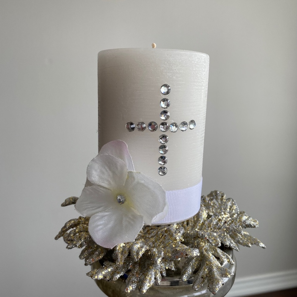 Floral + Cross Candle
Sacramental